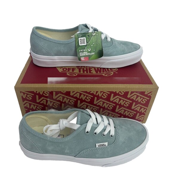 Vans Unisex’s Authentic Low Top Sneaker Pig Suede Gray Mist Size M/5 W/6.5 New‎ - Picture 1 of 12